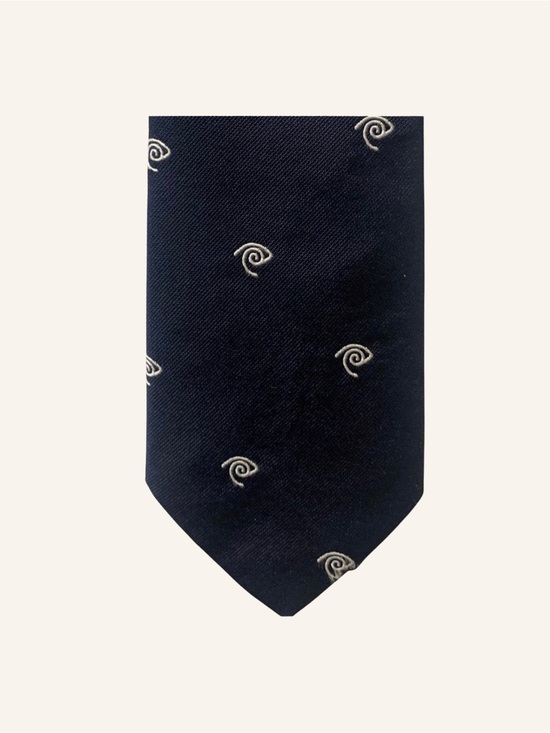 ALynn Other - Alynn Navy Necktie With Small Motifs Silk OS